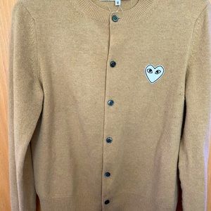 Comme Des Garcon Play Beige Cardigan
